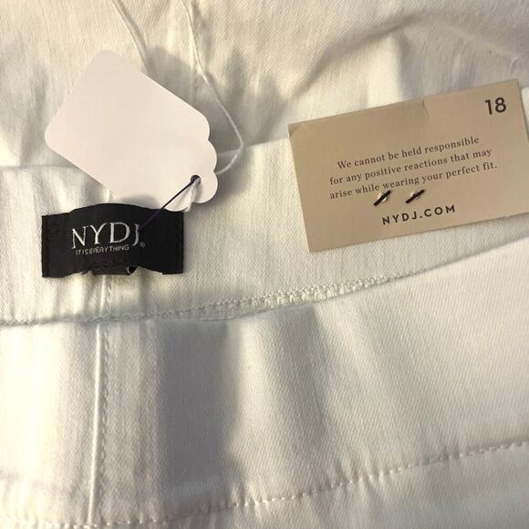 NWT NYDJ Women's Alina Jeans Size 18 Lift x Tuck Pull On Skinny Optic White - Picture 7 of 14